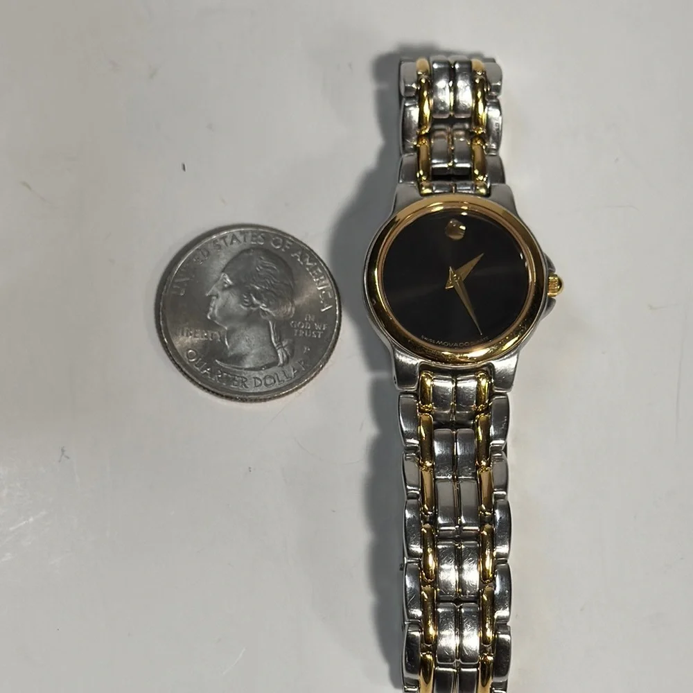 Movado Museum Ladies Two Tone Watch-Vintage - Picture 7 of 12